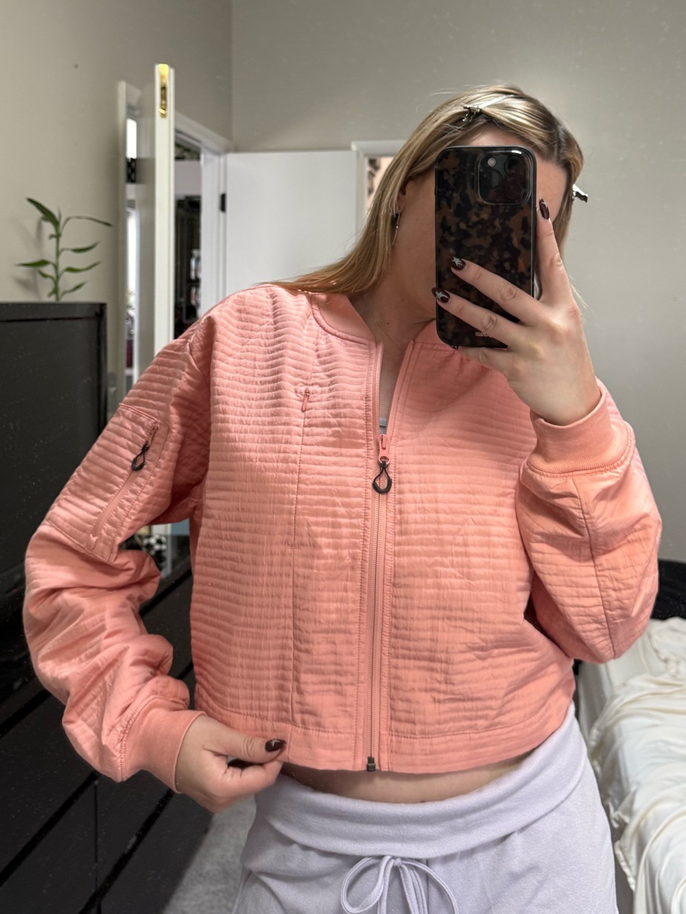 Nike NSW Tech Pack City Ready Pink Quartz Bomber Jacket